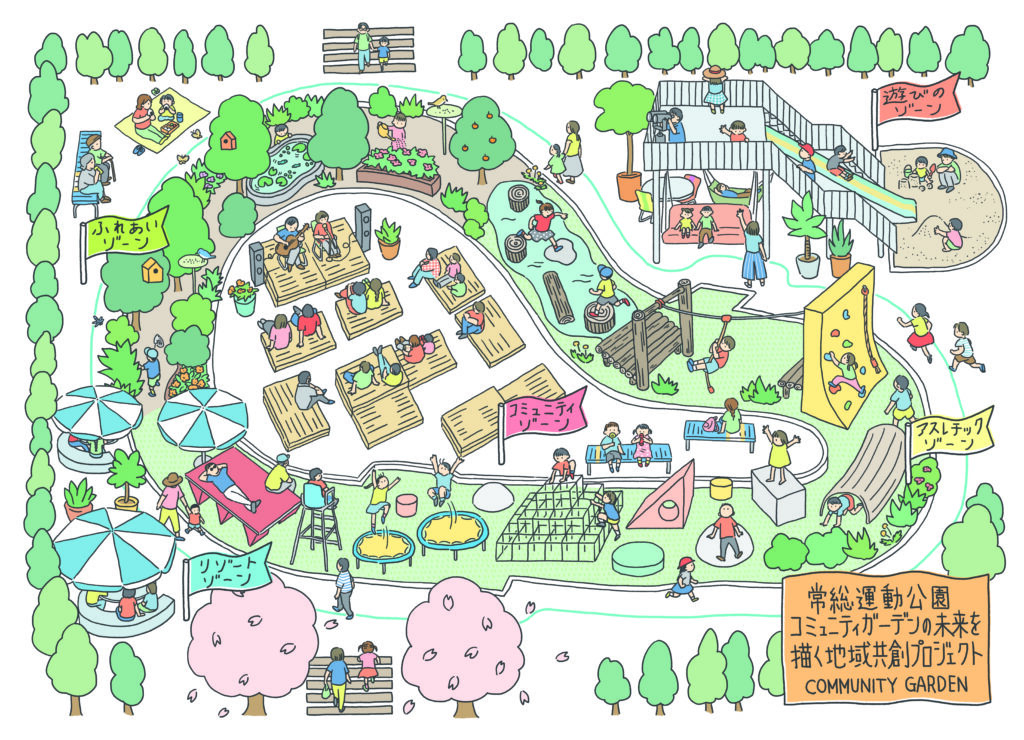 常総運動公園のイラスト